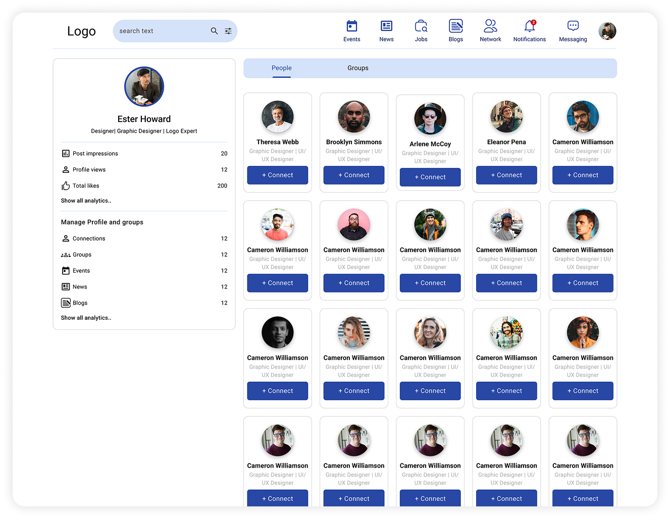 Home Screen Desktop Interface